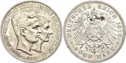 5 Mark, 1915, Ernst August Zum Regierungsantritt Mit Ehefrau Victoria Luise Von Preussen, Vz., Katalog: J. 58... - Other & Unclassified