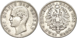 2 Mark, 1888, Otto, S-ss., Katalog: J. 43 S-ss2 Mark, 1888, Otto, S Very Fine., Catalogue: J. 43 S-ss - Other & Unclassified