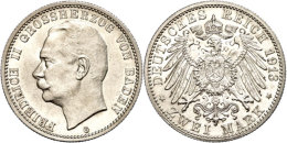 2 Mark, 1913, Friedrich II., Vz., Katalog: J. 38 Vz2 Mark, 1913, Frederic II., Extremley Fine, Catalogue: J. 38... - Autres & Non Classés