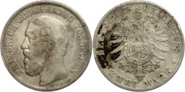 2 Mark, 1888, Friedrich I., S., Katalog: J. 26 S2 Mark, 1888, Frederic I., S., Catalogue: J. 26 S - Other & Unclassified