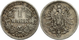 1 Mark, 1880, Kleiner Adler, Mzz G, S-ss., Katalog: J. 9 S-ss1 Mark, 1880, Small Eagle, Mzz G, S Very Fine.,... - Sonstige & Ohne Zuordnung