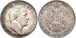 Taler, 1862, Friedrich Günther, AKS 12, Wz. Rf., Vz.  VzThaler, 1862, Frederic Günther, Picture... - Otros & Sin Clasificación