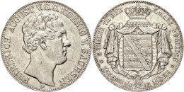 Doppeltaler, 1854, Friedrich August II., AKS 94, J. 78, Randfehler, Kratzer, Ss-vz.  Ss-vzDouble Taler, 1854,... - Autres & Non Classés