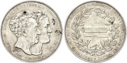 Taler, 1831, Anton, Auf Die Verfassung, AKS 84, Dav. 869, Kl. Rf., Ss-vz.  Ss-vzThaler, 1831, Anton, On The... - Autres & Non Classés