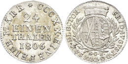 1/24 Taler, 1806, Friedrich August I., SGH, Merseburger 2011, Kahnt 1129, St.  St1 / 24 Thaler, 1806, Frederic... - Other & Unclassified