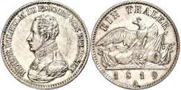 Taler, 1819, Friedrich Wilhelm III., Berlin, AKS 13, J. 37, Randfehler, Ss-vz.  Ss-vzThaler, 1819, Frederic... - Otros & Sin Clasificación