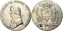 Taler, 1801, Friedrich Wilhelm III., A, F. Ss.  Thaler, 1801, Frederic Wilhelm III., A, F. Very Fine. - Other & Unclassified