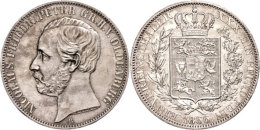 Taler, 1866, Nicolaus Friedrich Peter, AKS 25, J. 55, Minimale Randfehler, Vz.  VzThaler, 1866, Nicolaus... - Autres & Non Classés