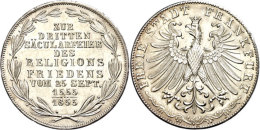 Doppelgulden, 1855, Säcularfeier, AKS 42, J. 49, Kl. Rf., Vz-st.  Vz-stDouble Guilder, 1855,... - Other & Unclassified