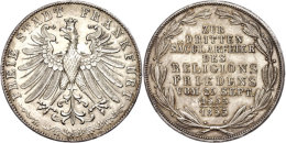 Doppelgulden, 1855, 300Jahrfeier Des Religionsfriedens, AKS 42, J. 49, F. Vz.  Double Guilder, 1855, 300 Years... - Otros & Sin Clasificación