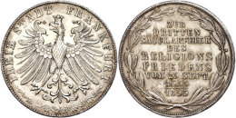 Doppelgulden, 1855, 300Jahrfeier Des Religionsfriedens, AKS 42, J. 49, F. Vz.  Double Guilder, 1855, 300 Years... - Other & Unclassified