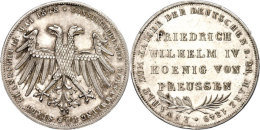 Doppelgulden, 1849, Auf Die Wahl Des Preussischen Königs Friedrich Wilhelm IV. Zum Kaiser, AKS 40, J. 47,... - Other & Unclassified