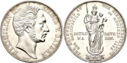 Doppelgulden, 1855, Maximilian II., AKS 168, J. 84, Vz.  VzDouble Guilder, 1855, Maximilian II., Picture... - Otros & Sin Clasificación