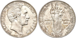 Doppelgulden, 1855, Maximilian II., AKS 168, J. 84, Kl. Rf., Vz.  VzDouble Guilder, 1855, Maximilian II.,... - Sonstige & Ohne Zuordnung