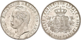 Taler, 1863, Leopold Friedrich, Auf Die Wiedervereinigung, AKS 35, Kl. Rf., Vz.  VzThaler, 1863, Leopold... - Altri & Non Classificati