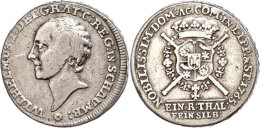 Dicker Taler, 1765, Wilhelm I. Friedrich Ernst, Dav. 2764, Schrötlingsfehler Am Rand, Ss.  SsThickly... - Autres & Non Classés