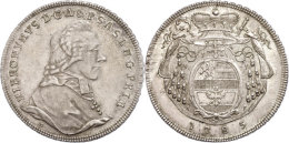 Taler, 1785, Hieronymus Von Colloredo, Dav. 1263; Zöttl 3221, Schöne Patina, F. Vz.  Thaler, 1785,... - Sonstige & Ohne Zuordnung