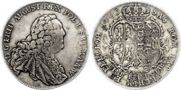 Taler, 1763, August III., Schnee 1047, Dav. 2676, Kl. Stempelriss Auf Revers, Schöne Patina, Ss. ... - Otros & Sin Clasificación