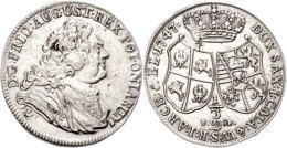 1/3 Taler, 1747, Friedrich August II., Dresden, Kahnt 554, Kohl 473, Ss+.Sehr Selten!  1 / 3 Thaler, 1747,... - Autres & Non Classés