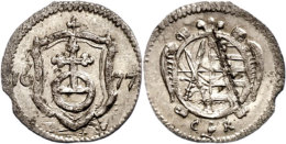 Pfennig, 1677, Johann Georg II., CR, Clauss/Kahnt 445, Kohl 261, Vz-st.  Vz-stPenny, 1677, Johann Georg II.,... - Sonstige & Ohne Zuordnung