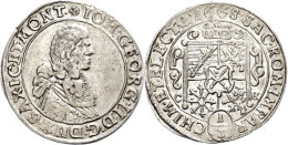 1/3 Taler, 1668, Johann Georg II., Clauss/Kahnt 415, Kohl 230, Ss-vz.  Ss-vz1 / 3 Thaler, 1668, Johann Georg... - Sonstige & Ohne Zuordnung