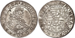 1/3 Taler, 1668, August Von Sachsen-Weißenfels, Mzz HHF Halle, 9,6 G, Von Schrötter 852, Kleines Loch,... - Sonstige & Ohne Zuordnung