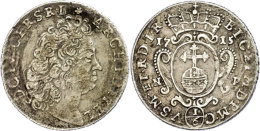 1/6 Taler, 1715, Johann Wilhelm, Düsseldorf, Ss.  Ss1 / 6 Thaler, 1715, Johann Wilhelm, Düsseldorf,... - Other & Unclassified