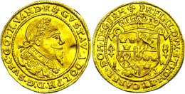 Dukat, 1634, Schwedische Besetzung, Gustav II. Adolf, Posthume Prägung, Rs. Gekröntes Wappen, Fb. 923,... - Other & Unclassified