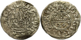 1/24 Taler, 1614, Johann Sigismund, Bahrfeldt 596, Prägeschwäche, Ss.  Ss1 / 24 Thaler, 1614, Johann... - Other & Unclassified