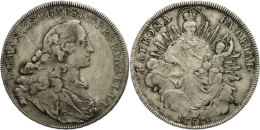 Taler, 1756, Maximilian Joseph, Hahn 306, Etwas Justiert, Ss.  SsThaler, 1756, Maximilian Joseph, Cock 306, A... - Sonstige & Ohne Zuordnung