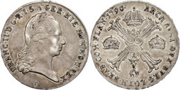 Taler, 1796, Franz I., Prag, F. Vz.  Thaler, 1796, Francis I., Prague, F. Extremley Fine - Autriche