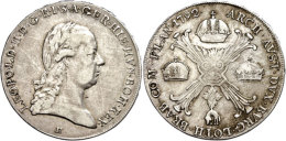 Taler, 1792, Leopold II., Günzburg, Herinek 43, Ss.  SsThaler, 1792, Leopold II., Günzburg, Herinek... - Autriche
