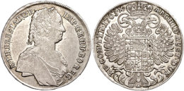 Taler, 1763, Maria Theresia, Hall, F. Vz.  Thaler, 1763, Maria Theresia, Hall, F. Extremley Fine - Austria