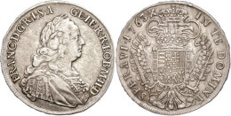 1/2 Taler, 1763, Franz I., Ss.  Ss1 / 2 Thaler, 1763, Francis I., Very Fine.  Ss - Autriche