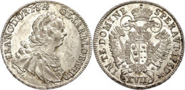 17 Kreuzer, 1760, Franz I., Vz+.  17 Cruiser, 1760, Francis I., Extremly Fine . - Austria
