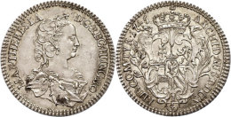 1/4 Taler, 1745, Maria Theresia, Hall, Ss-vz.  Ss-vz1 / 4 Thaler, 1745, Maria Theresia, Hall, Very Fine To... - Autriche
