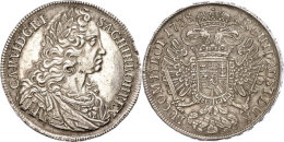 Taler, 1738, Karl VI., Prag, Dav. 1087, Felder Auf Avers Bearbeitet, Schrötlingsfehler Am Rand, Ss-vz. ... - Austria