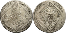 1/4 Taler, 1701, Leopold I., Kremnitz, Ss.  S-ss1 / 4 Thaler, 1701, Leopold I., Kremnitz, Very Fine.  S-ss - Austria