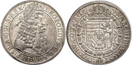 Taler, 1699, Leopold I., Hall, Dav. 3245, Prägeglanz, Vz-st.  Vz-stThaler, 1699, Leopold I., Hall, Dav.... - Autriche