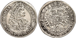 1/2 Taler, 1697, Leopold I., Kremnitz, Ss.  Ss1 / 2 Thaler, 1697, Leopold I., Kremnitz, Very Fine.  Ss - Autriche