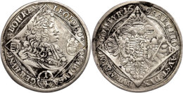 1/4 Taler, 1695, Leopold I., Kremnitz, Ss.  Ss1 / 4 Thaler, 1695, Leopold I., Kremnitz, Very Fine.  Ss - Autriche