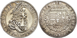 Taler, 1694, Leopold I., Hall, Löwenkopfschulter, Herinek 640, Stempelbruch, Ss-vz.  Ss-vzThaler, 1694,... - Oesterreich