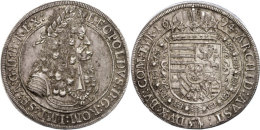 Taler, 1694, Leopold I., Hall, Dav. 3245, Schöne Patina, Ss-vz.  Ss-vzThaler, 1694, Leopold I., Hall, Dav.... - Autriche