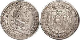 Taler, 1629, Ferdinand II., Graz, Variante Mit Jahreszahl In Umschrift. Dav. 3108, Zainende, Kl. Rf., Ss. ... - Oesterreich