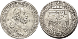 Taler, 1615, Maximilian III., Hall, Dav. 3321A, Ss.  SsThaler, 1615, Maximilian III., Hall, Dav. 3321A, Very... - Autriche