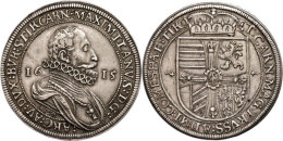 Taler, 1615, Maximilian III., Hall, Dav. 3321, Kl. Rf., Ss.  SsThaler, 1615, Maximilian III., Hall, Dav. 3321,... - Autriche