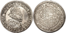 Taler, 1606, Rudolf II., Ensesheim, Dav. 3035, Felder Bearbeitet, Ss-vz.  Ss-vzThaler, 1606, Rudolf II.,... - Austria