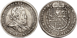 Taler, 1603, Rudolf II., Hall, Henkelspur, Ss.  SsThaler, 1603, Rudolf II., Hall, Handle Trace, Very Fine.  Ss - Autriche