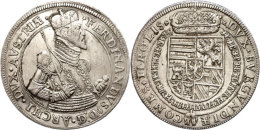 Taler, O.J. (1564-1595), Ferdinand, Hall, Dav. 8099, Etwas Justiert Und Berieben, Ss+.  Thaler, O. J.... - Autriche