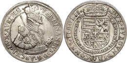 Taler, O.J. (1564-1595), Ferdinand, Hall, Dav. 8099, Etwas Justiert Und Berieben, Ss+.  Thaler, O. J.... - Oesterreich